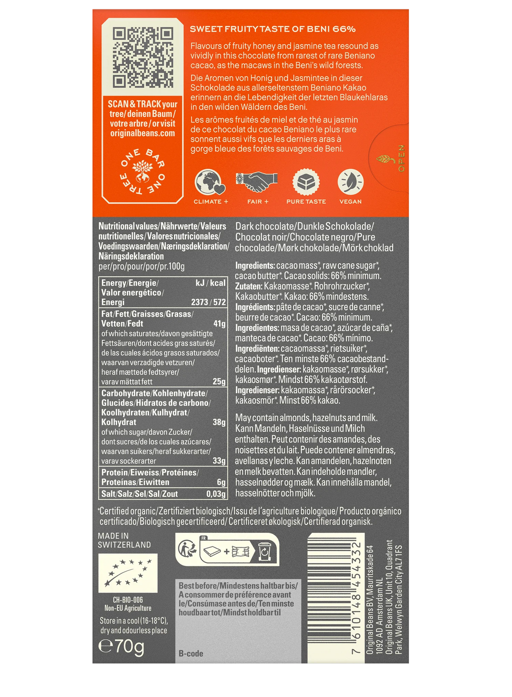 Tableta Beni Wild 66%