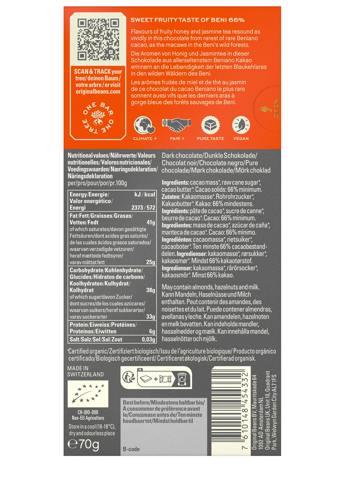 Tableta Beni Wild 66%
