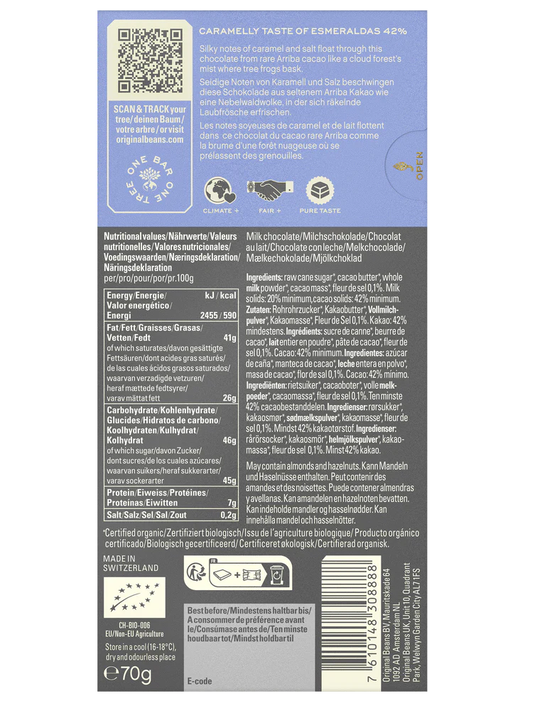 Tableta Esmeraldas Milk 42%